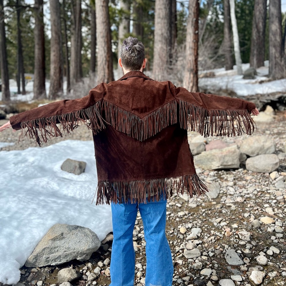 Vintage Genuine Leather Fringe jacket